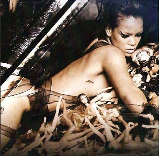 Rihanna topless