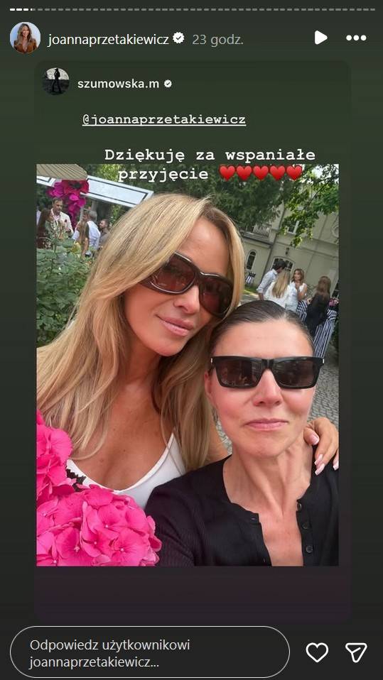 Huczne imieniny Joanny Przetakiewicz, fot. Instagram