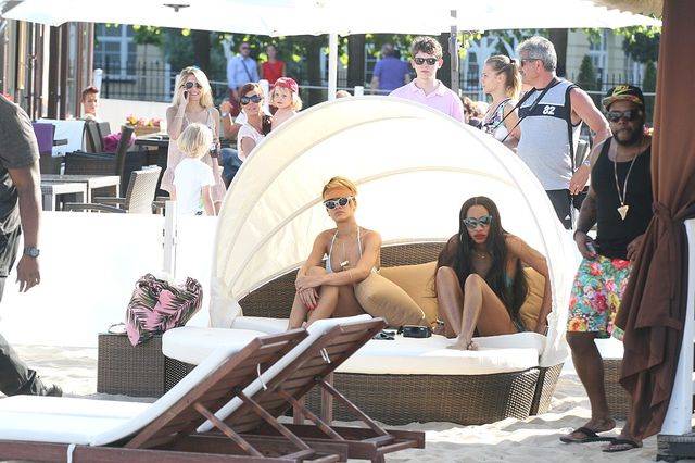 Rihanna na plaży w Sopocie