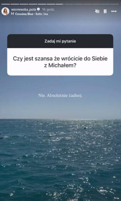 Odpowiedź Poli Wiśniewskiej, fot. Instagram