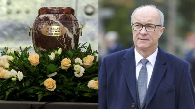 Włodzimierz Czarzasty na pogrzebie pisarza Wiesława Myśliwskiego