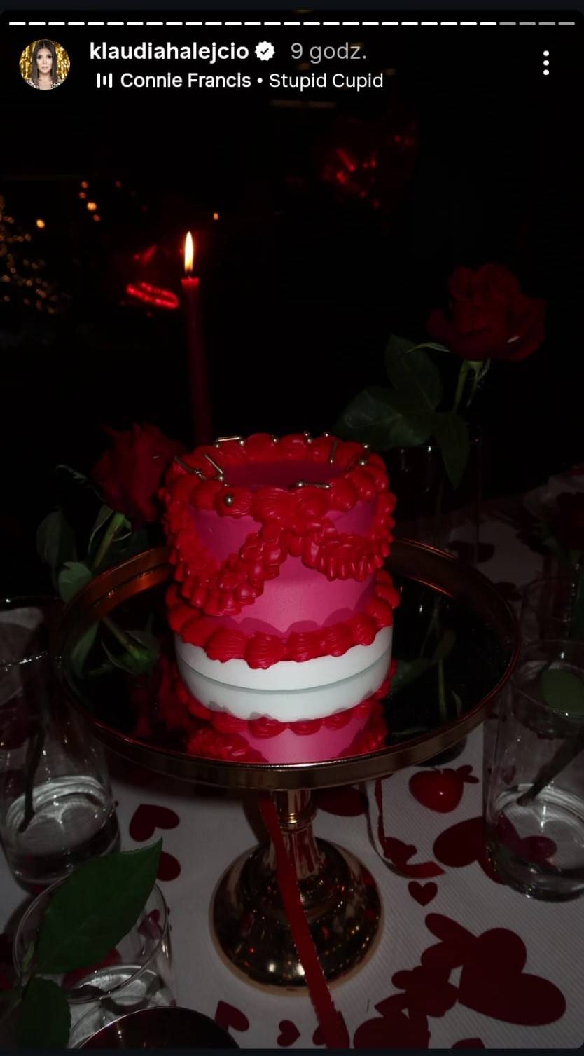 Impreza walentynkowa Klaudii Halejcio fot. Instagram