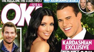 Kim Kardashian ze swym wielkim mężczyzną na plaży