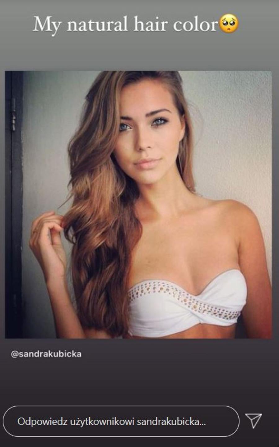 Sandra Kubicka spędziła 10 godzin u fryzjera. Ma nowy kolor. Sandra Kubicka pokazała naturalny kolor włosów.