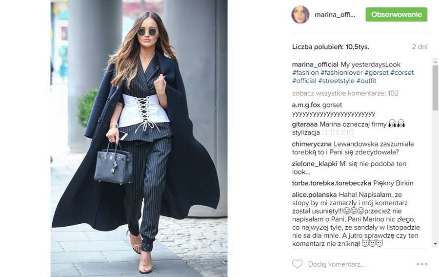 Najpierw marzła w Warszawie Marina, teraz Sara Boruc