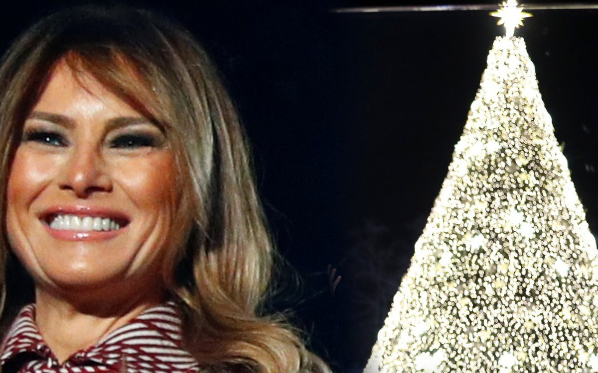 Trumpowie zapalili narodową CHOINKĘ przed Białym Domem. Wszyscy zachwycili się płaszczem Melanii (ZDJĘCIA)