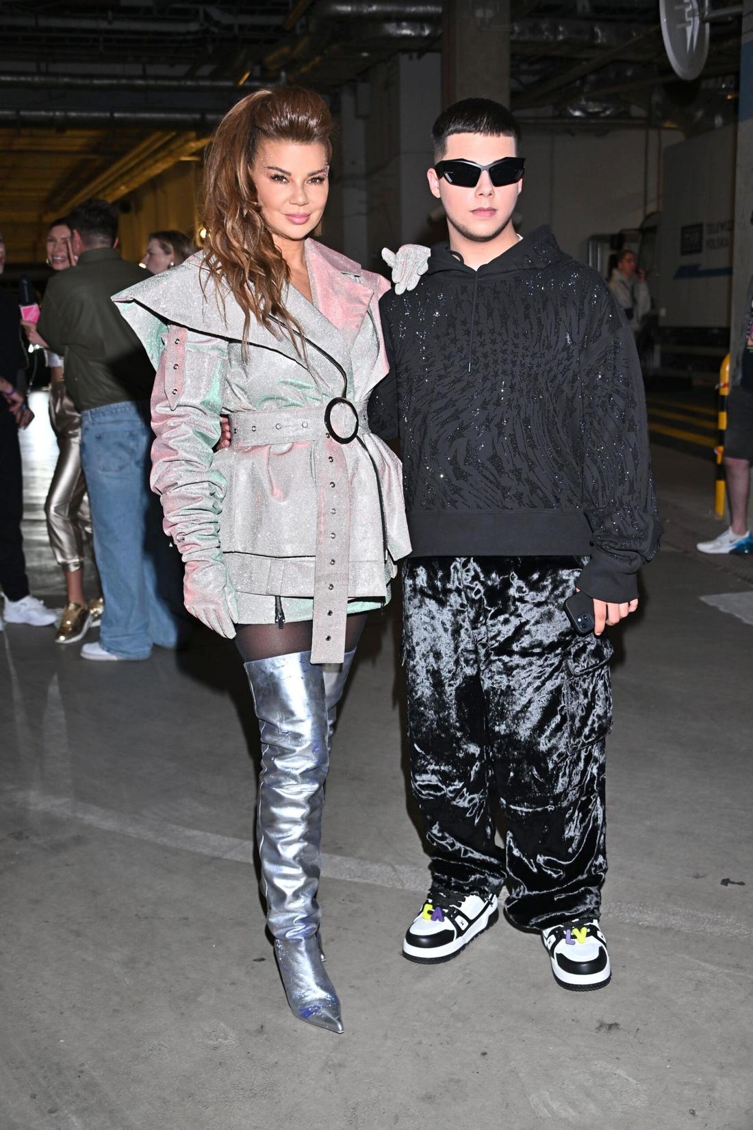 Edyta Górniak z synem, Allanem Krupą, fot. KAPiF