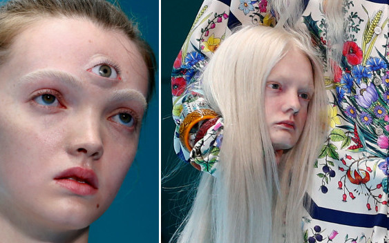 SZOKUJĄCY pokaz Gucci – modelki niosły SWOJE GŁOWY, inne miały troje oczu