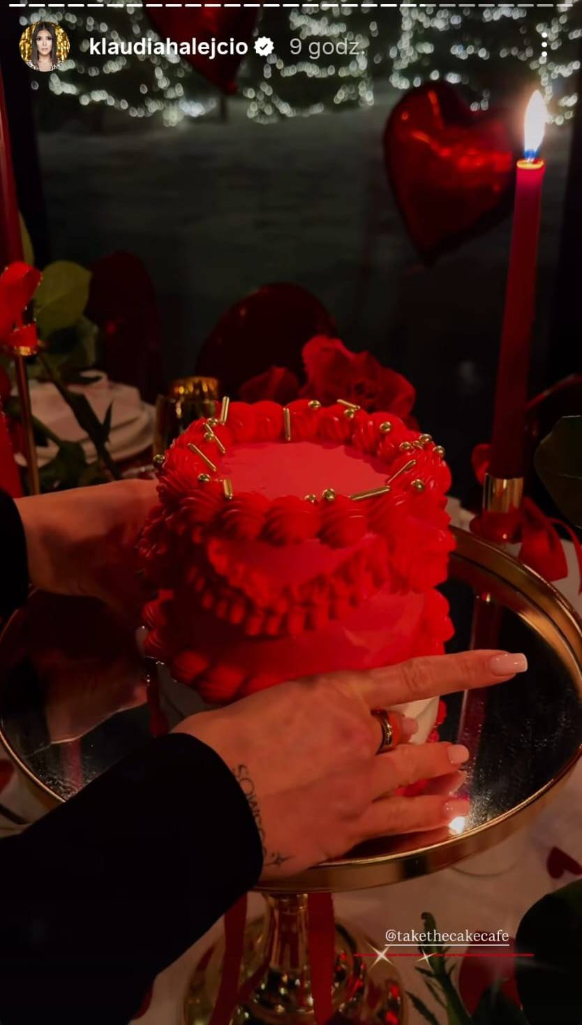 Impreza walentynkowa Klaudii Halejcio fot. Instagram