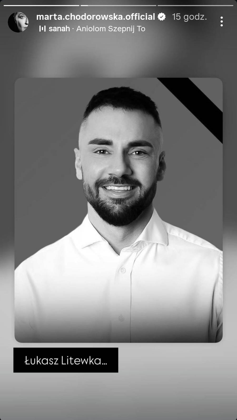 Gwiazdy żegnają Łukasza Litewkę, fot. Instagram