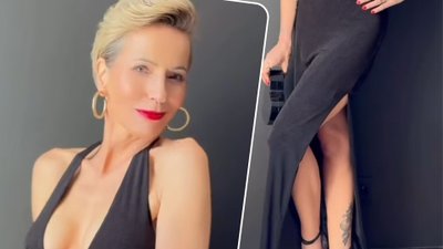 Paulina Smaszcz w sukni z dekoltem do pępka. 52-latka odsłoniła wdzięki w odważnym wideo