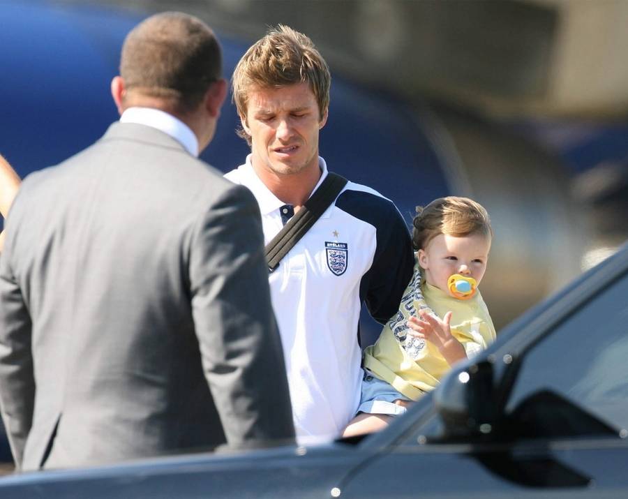 David Beckham na starych zdjęciach