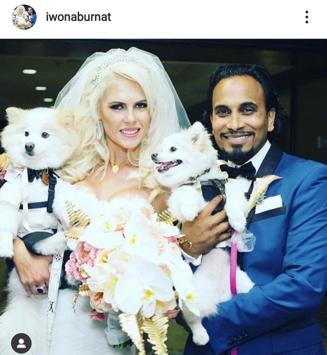 Iwona Burnat i Reggie Benjamin na swoim ślubie