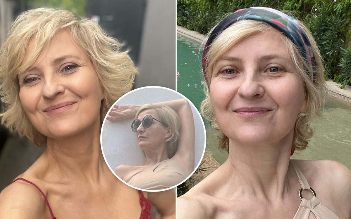 52-letnia Iza Kuna znów to zrobiła! Cielistym bikini podkreśliła oszałamiającą figurę (ZDJĘCIA)