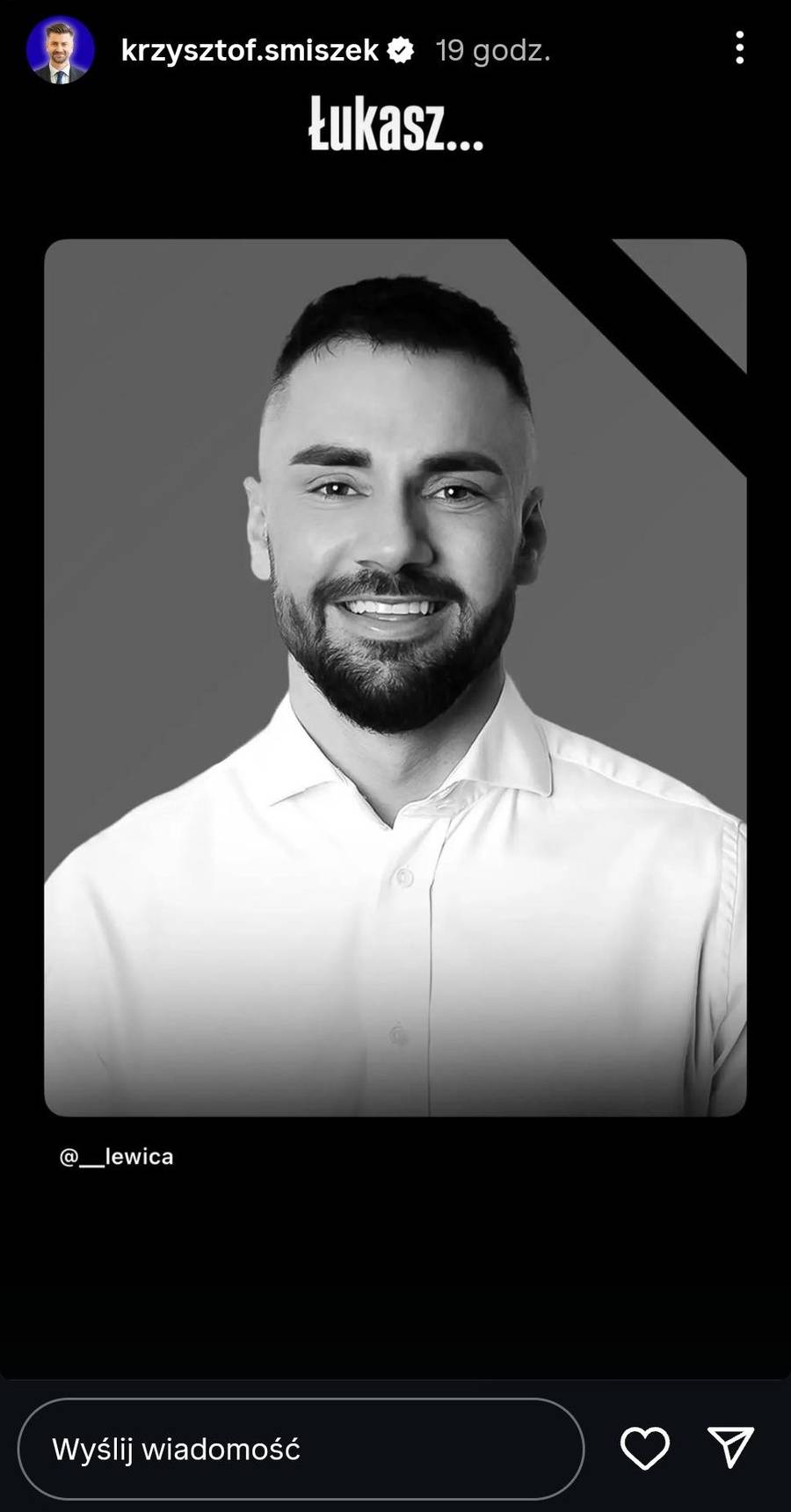 Gwiazdy żegnają Łukasza Litewkę, fot. Instagram