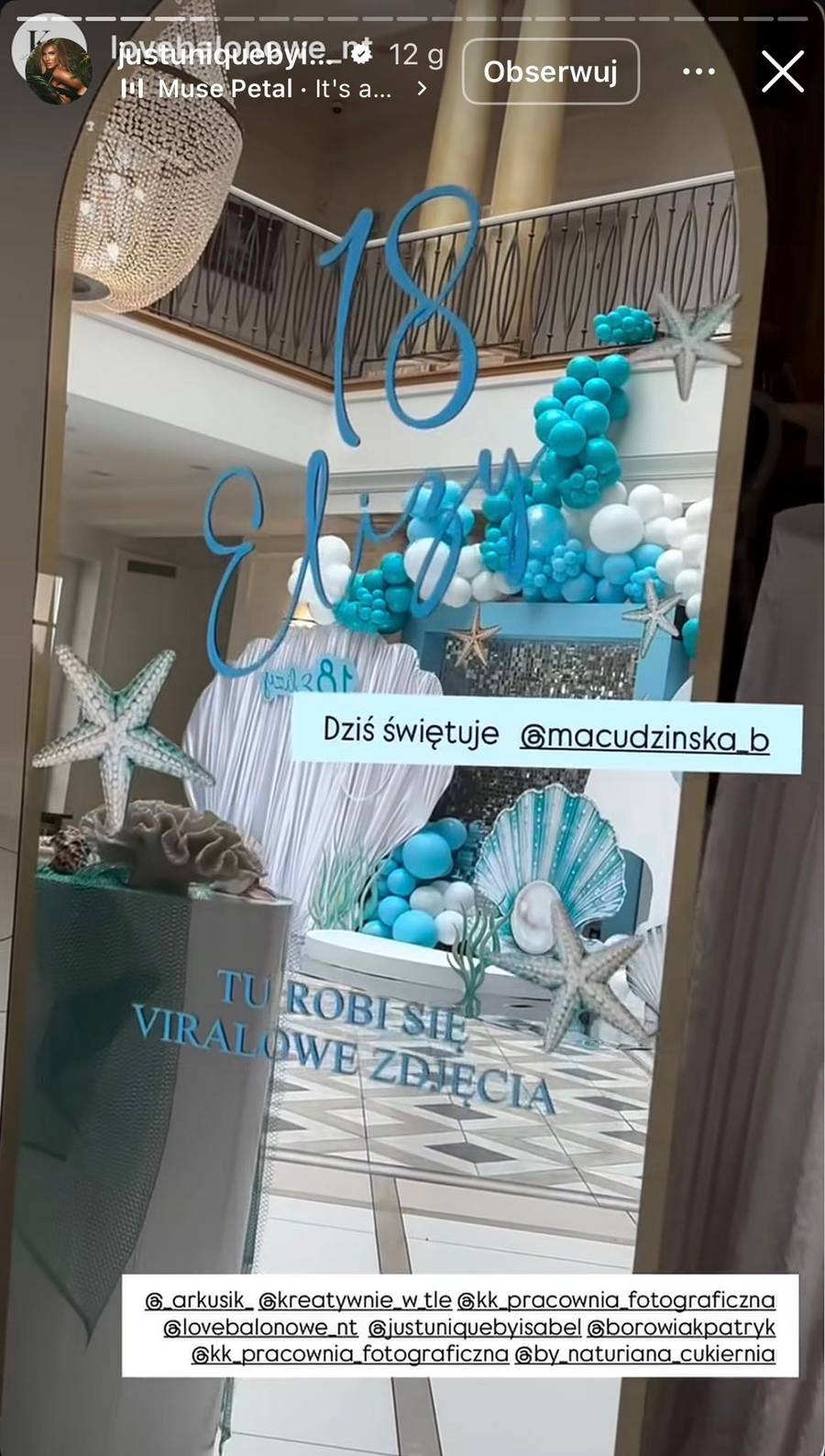18. urodziny córki Izabeli Macudzińskiej, fot. Instagram.