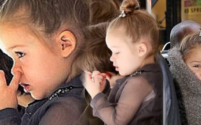Harper Beckham nie krępuje się fotoreporterów (FOTO)