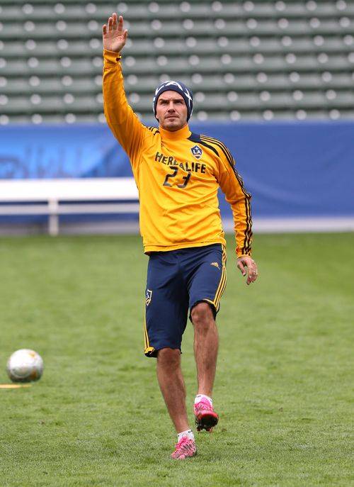 David Beckham na ostatnim treningu z Los Angeles Galaxy