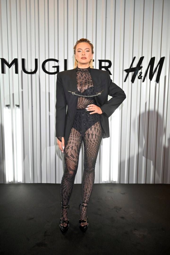 Premiera kolekcji Mugler dla H&M: Marina zawitała na salony, chudziutka Maffashion, Karolina Pisarek