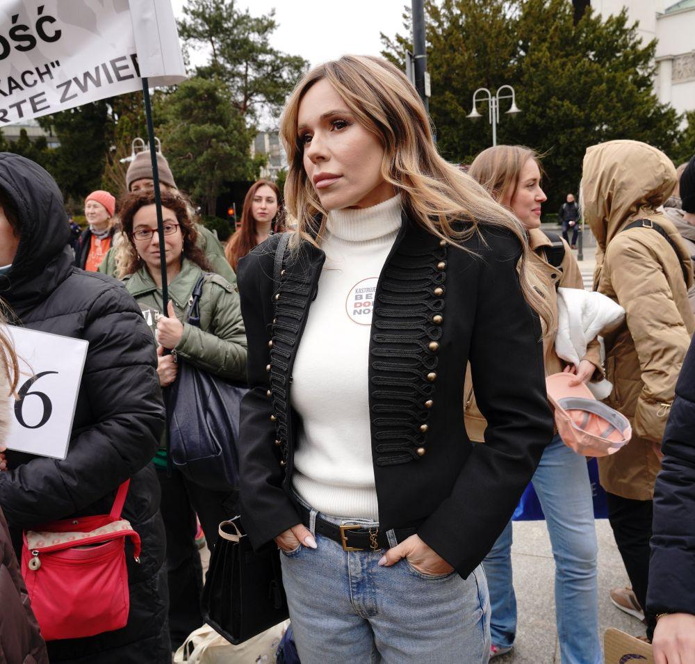 Doda na proteście w obronie praw zwierząt/KAPIF