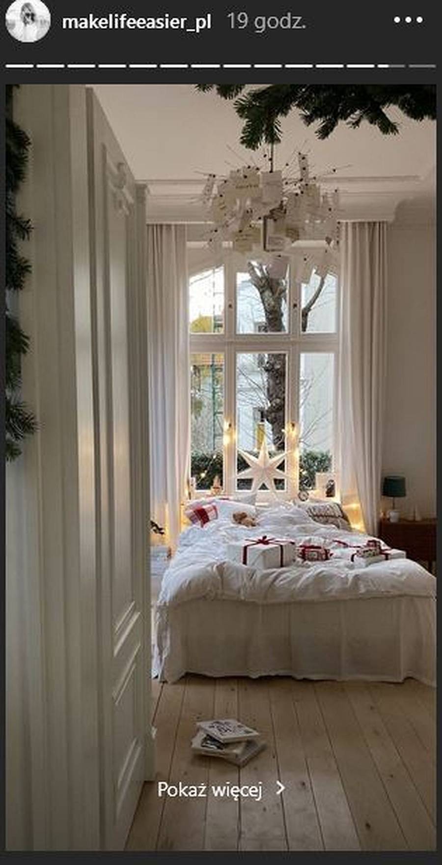 Sypialnia Kasi Tusk na święta