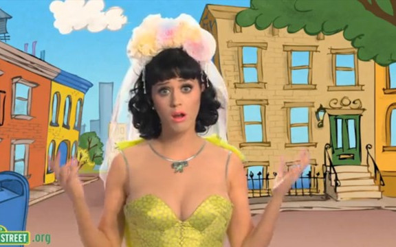 Katy Perry w Ulicy Sezamkowej pokazała piersi (VIDEO)