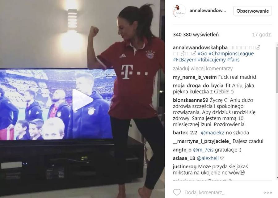 Na krótko przed porodem Anna Lewandowska pokazała swój BRZUSZEK w całej okazałości