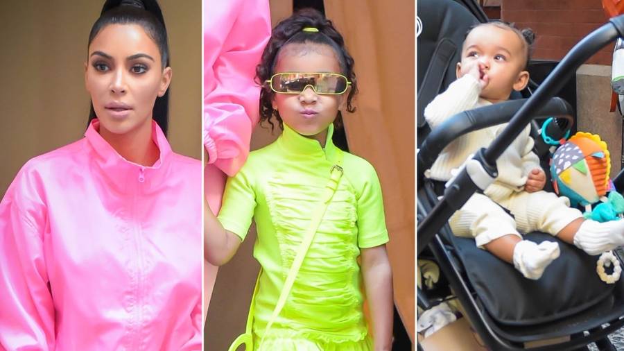 Kim Kardashian z dziećmi w Nowym Jorku