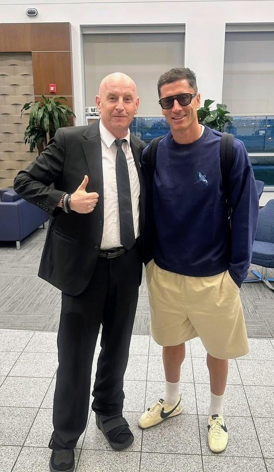 Robert Lewandowski w USA, fot. X