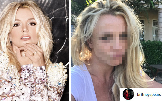 Resztki maskary pod okiem, czyli Britney w naturalnym wydaniu