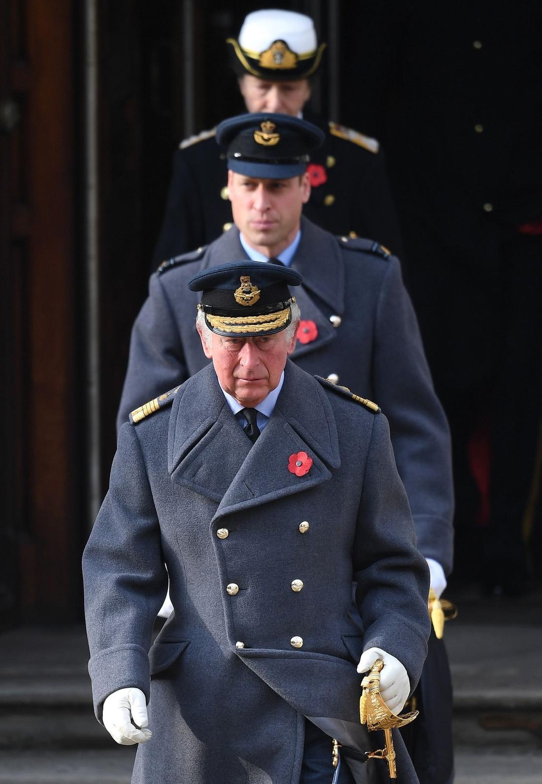 Książę Karol, książę William na oficjalnym wystąpieniu