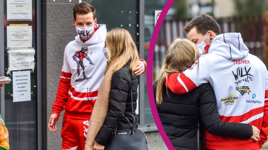 Sylwester Wilk z dziewczyną,