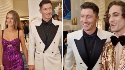 Damiano z Maneskin prosi Roberta Lewandowskiego o zdjęcie. Wszystko nagrała francuska Gala