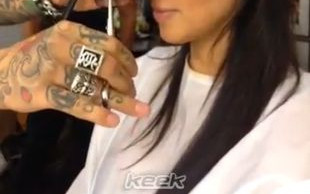 Kim Kardashian ścięła grzywkę! (VIDEO)