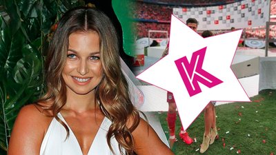 Anna Lewandowska z córką dopingują Robertowi. Klara ŚPIEWA: “tata gol, tata gol…”