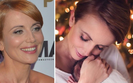 Katarzyna Zielińska z synkiem pod choinką (Instagram)