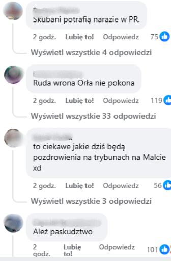 Komentarze pod postem