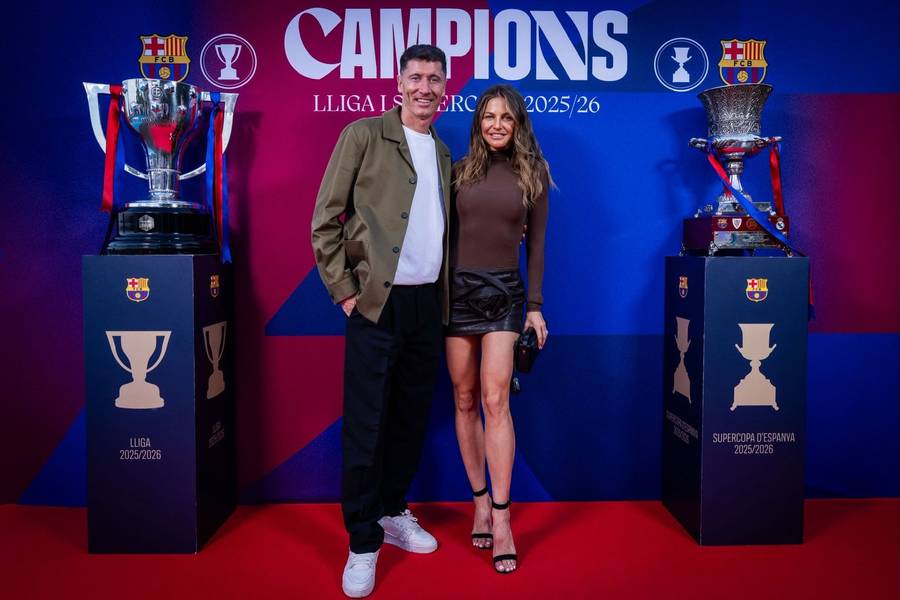 Ania i Robert Lewandowscy na imprezie FC Barcelony, fot. Instagram