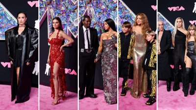 Czerwony dywan MTV VMA: Shakira z synami, Taylor Swift drugą Beyonce, Selena Gomez w czerwieni