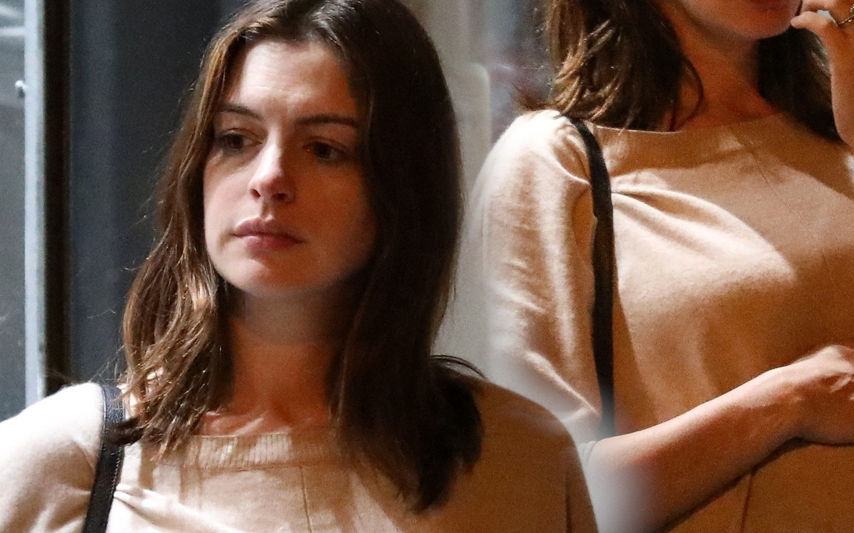 Anne Hathaway podkreśliła ciążowe krągłości tą stylizacją. Ma już spory BRZUSZEK (ZDJĘCIA)