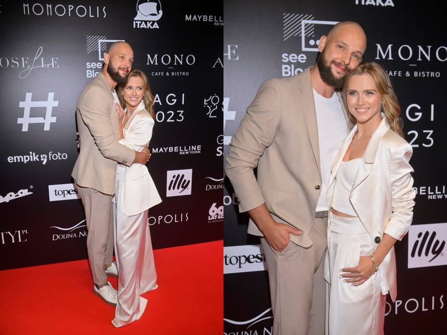 Plejada gwiazd na gali #Hasztagi Roku 2023: Agnieszka Kaczorowska w za długich spodniach, Agnieszka Hyży eksponuje zgrabny brzuszek