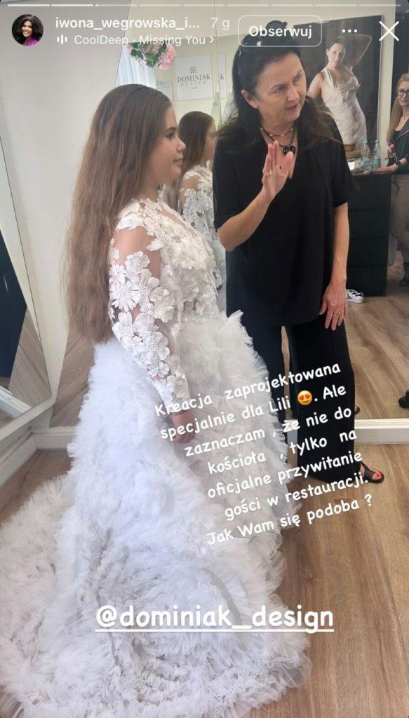 Iwona Węgrowska wspomina komunię córki, fot. Instagram