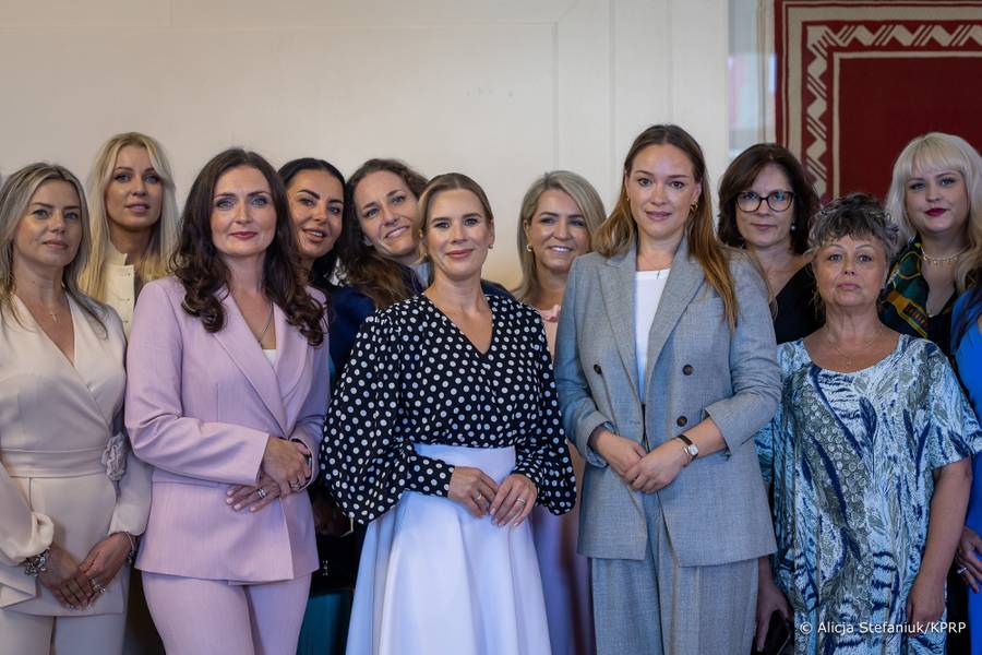 Marta Nawrocka z polskimi businesswoman z Nowego Jorku/fot. Alicja Stefaniuk/KPRP