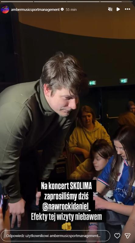 Daniel Nawrocki na koncercie Skolima, fot. Instagram