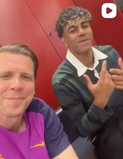 Wojciech Szczęsny, Lamine Yamal, fot. TikTokt