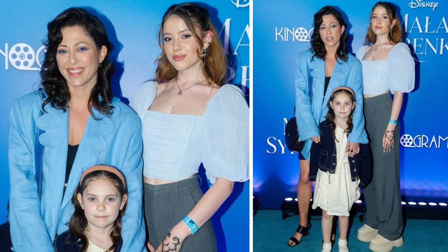 Premiera filmu “Mała Syrenka”. Natalia Kukulska z 18-letnią już córką, Maria Sadowska z 11-letnią Lilą i 8-letnim Iwo