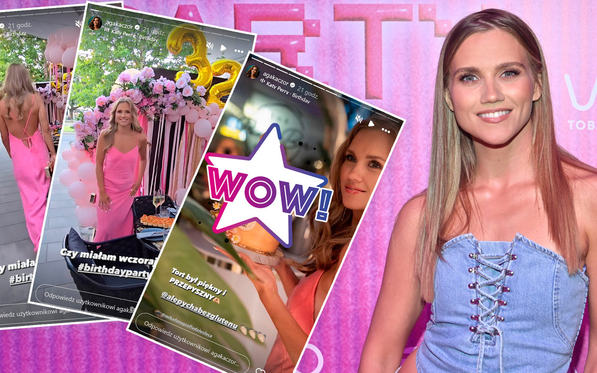 Tak Kaczorowska świętowała swoje urodziny: Znane nazwiska, wszechobecny róż i tort z własną podobizną! (FOTO)