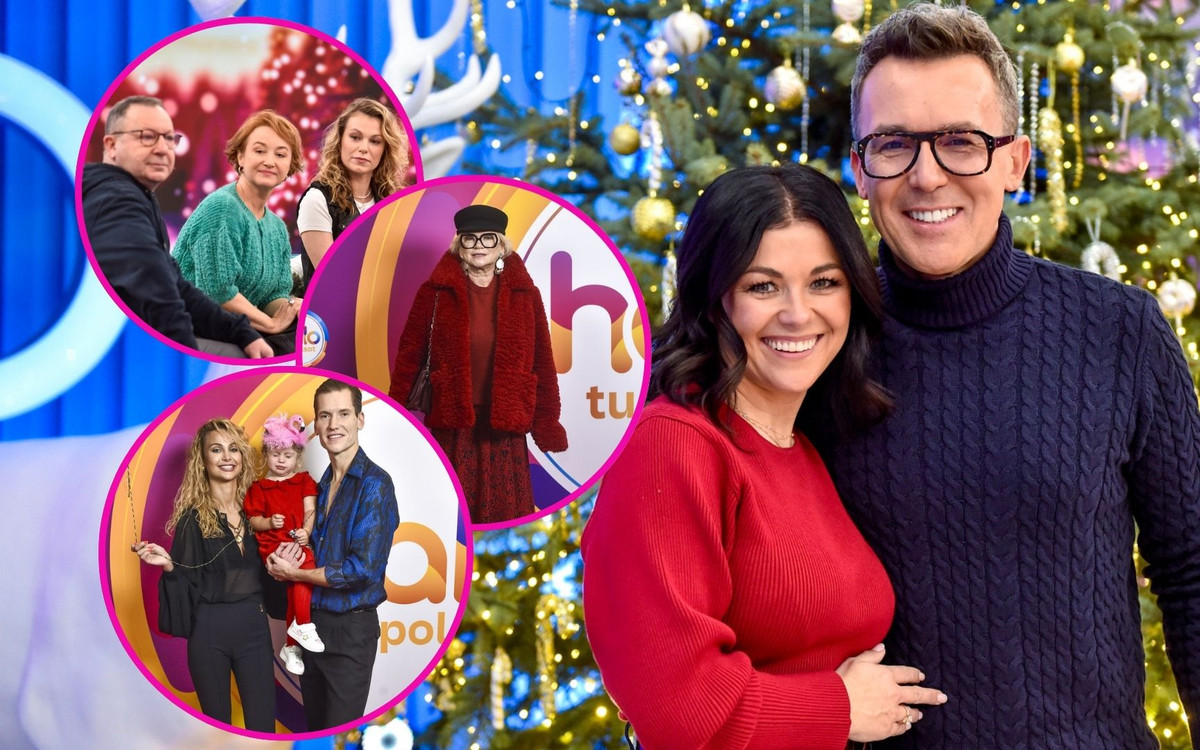 Świąteczny nastrój w “Halo Tu Polsat”! Zachwycająca Katarzyna Figura, Hanna Żudziewicz i Jacek Jeschke z córeczką (FOTO)