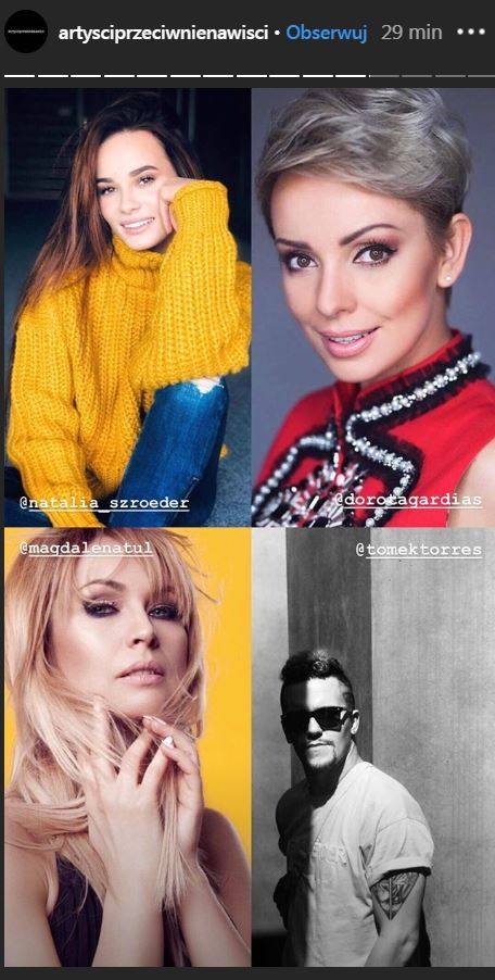 Wszyscy artyści, którzy popierają inicjatywę Dody