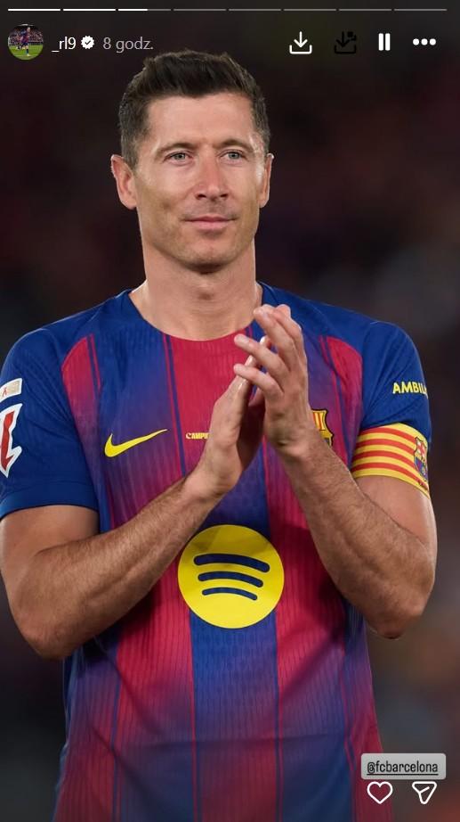 Robert Lewandowski opuszcza FC Barcelonę, fot. Instagram